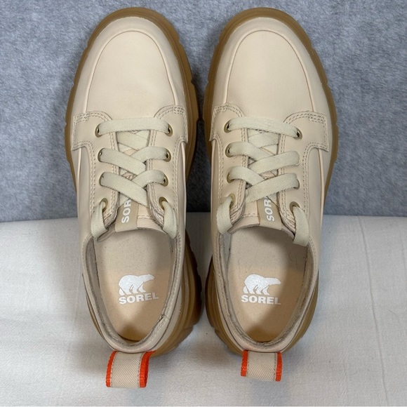 SOREL Caribou X Waterproof Platform Lace Up Sneakers-Cream/Tan-Women Size 6 - Picture 10 of 10